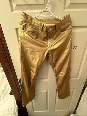 Comme des Garcons Metallic Gold Cropped Jeans